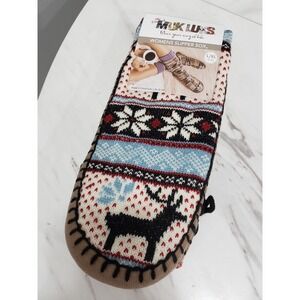Muk Luks Women's Cabin Sox L-XL 8-10 Cameo Blue Slipper Socks New with Tags Xmas